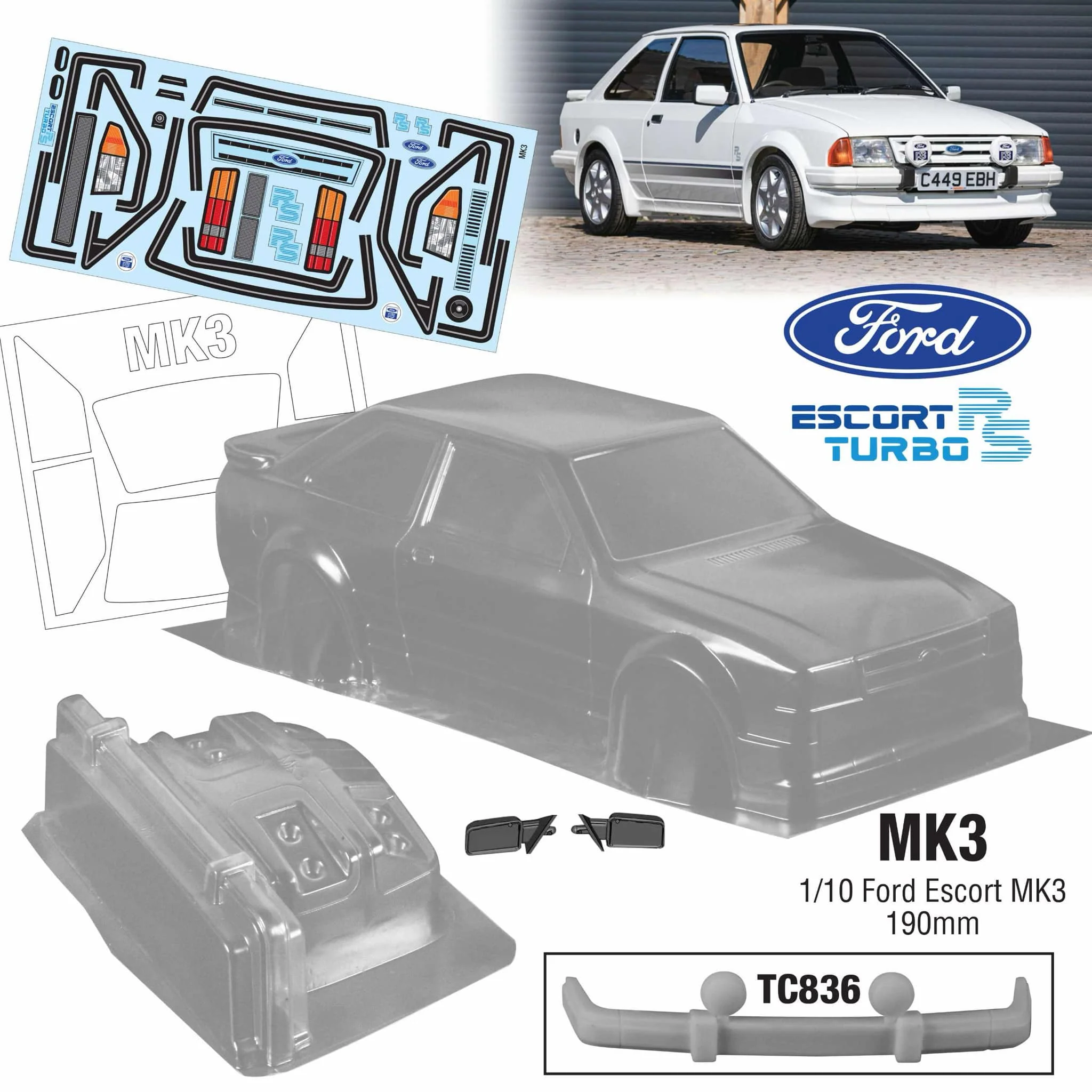 Rally Car Bodies 190mm & 200mm